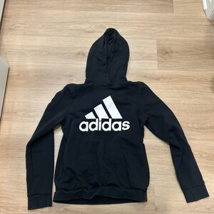 Adidas Black Hoodie with White Logo